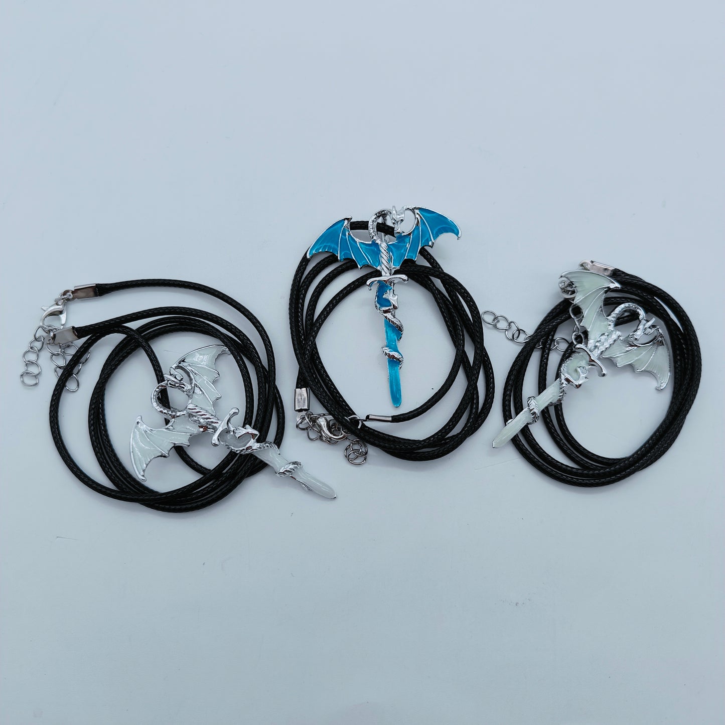 Glow in the Dark Dragon Sword Pendant and Chain