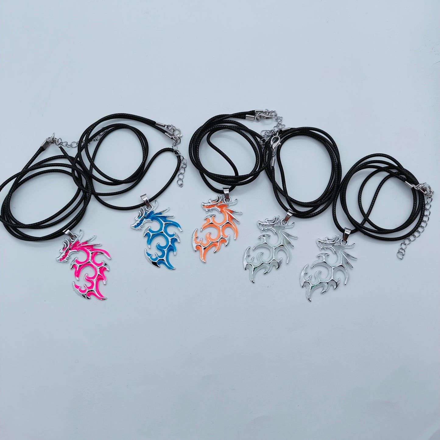 Tribal Flame Glow in the Dark Dragon Pendant and Chain