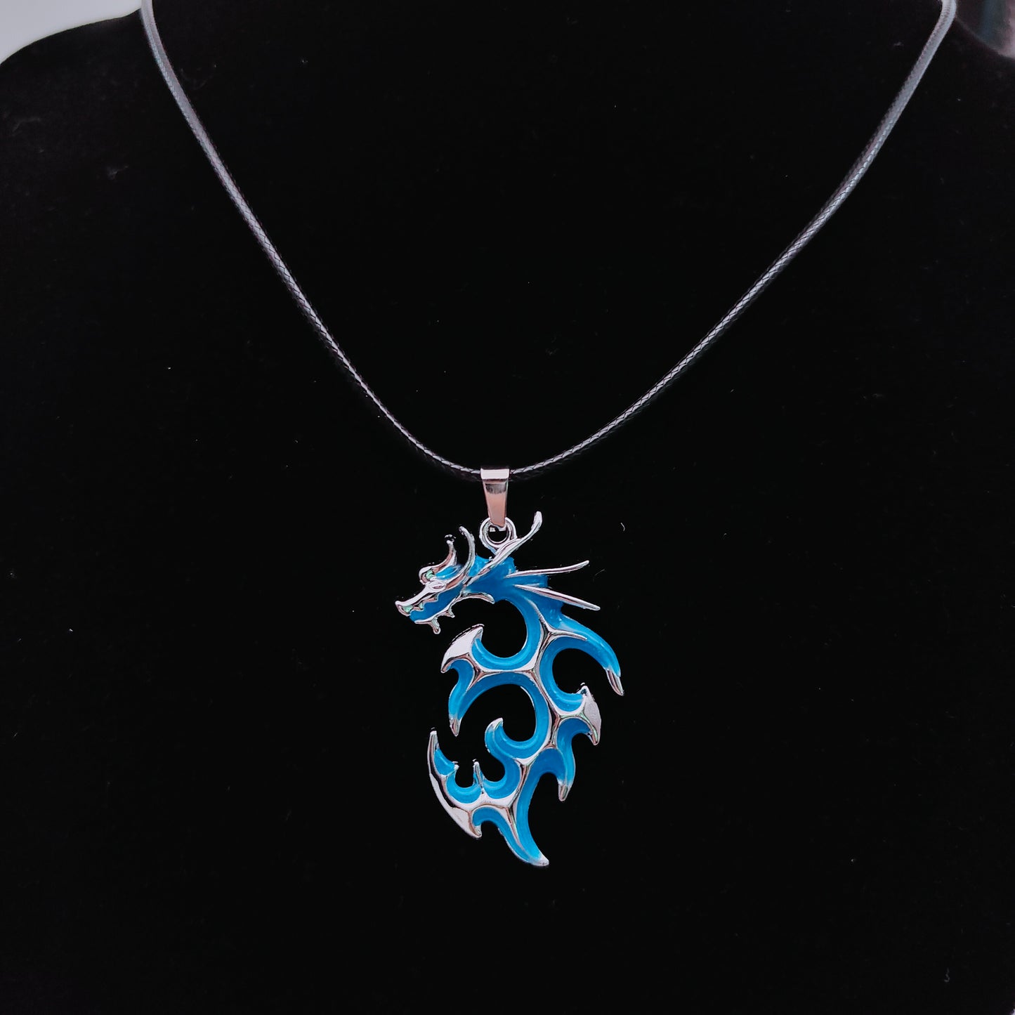 Tribal Flame Glow in the Dark Dragon Pendant and Chain