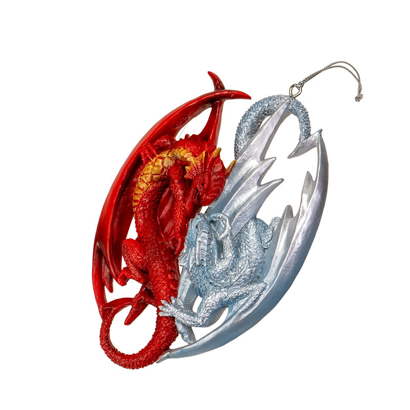 Fire and Ice Dragon Ornament by Anne Stokes