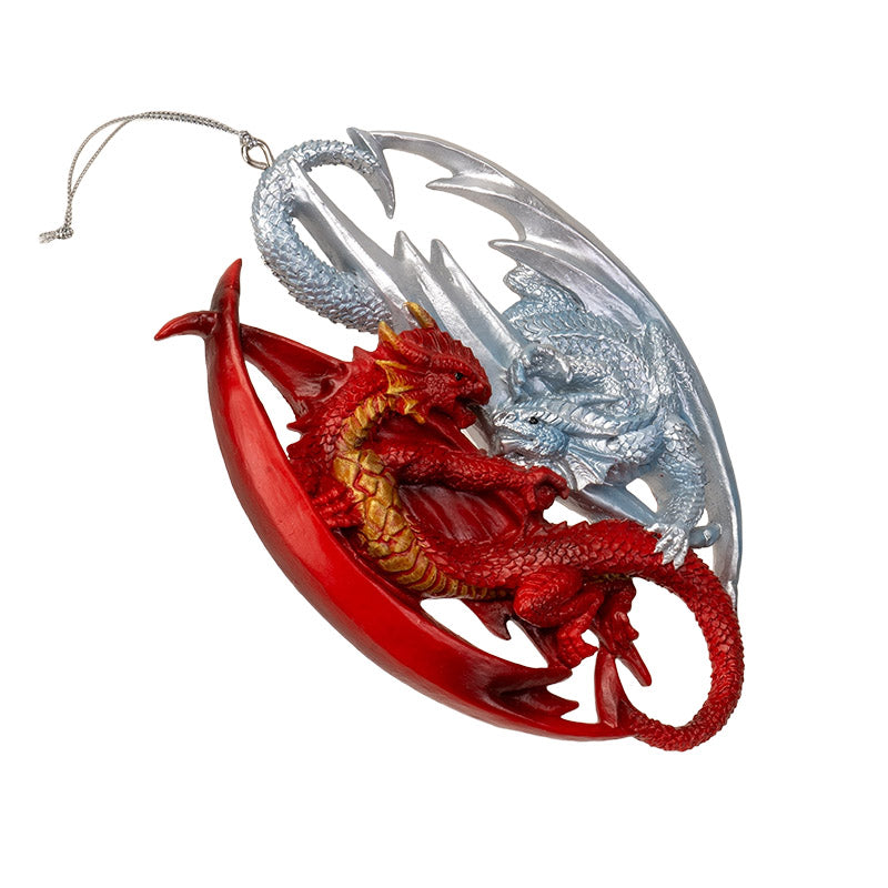 Fire and Ice Dragon Ornament by Anne Stokes