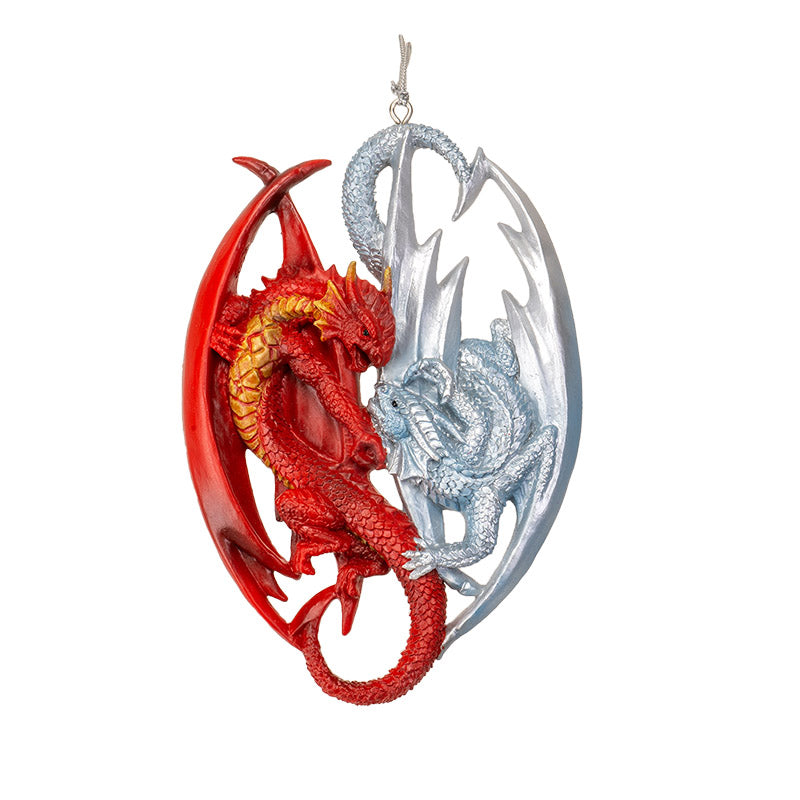 Fire and Ice Dragon Ornament by Anne Stokes