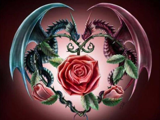 Dragon's Love Diamond Art