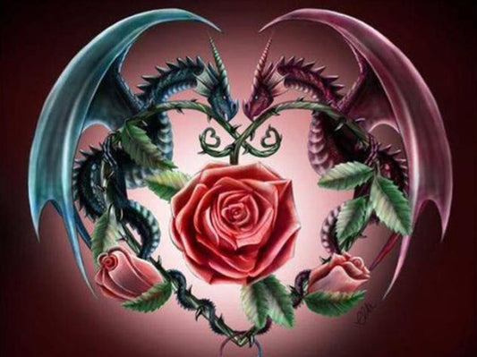 Dragon's Love Diamond Art