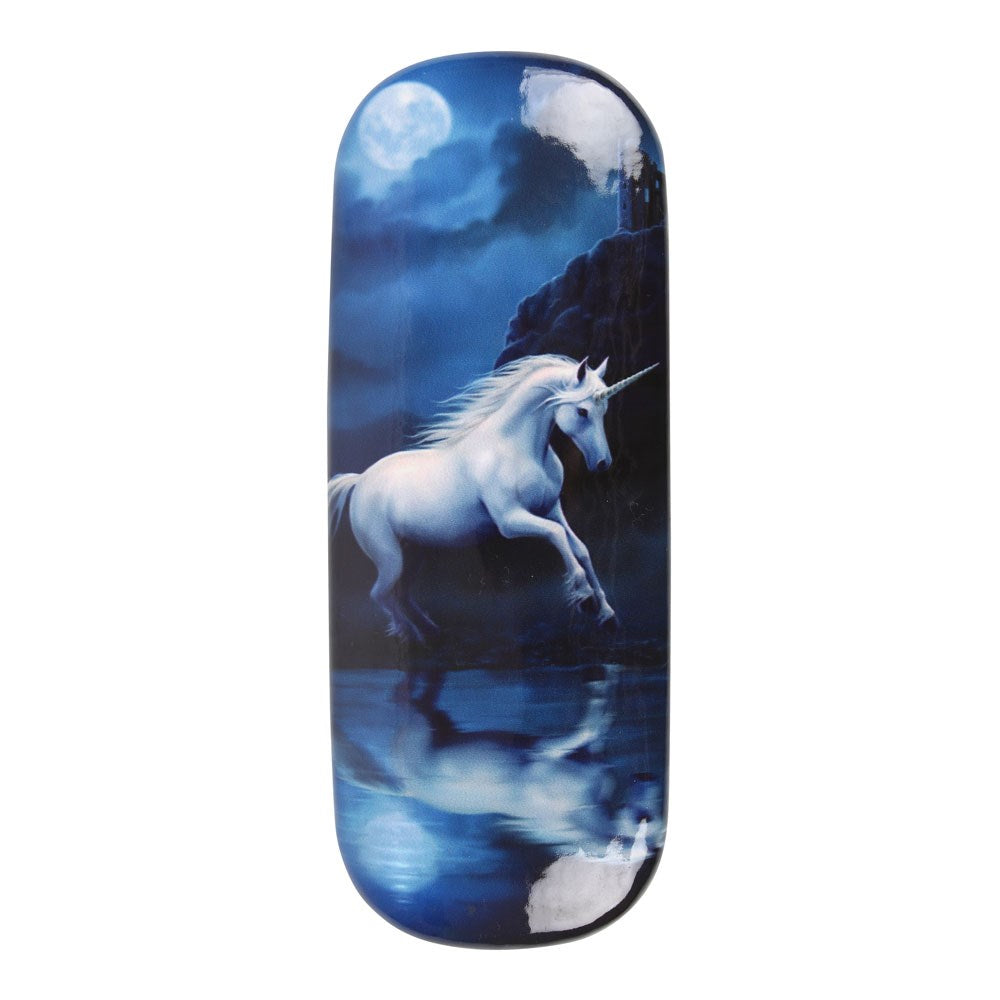 Moonlight Unicorn Glasses case by Anne Stokes