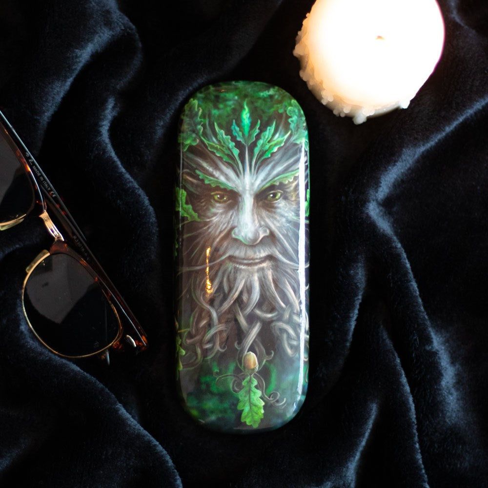 Oak King Glasses case by Anne Stokes