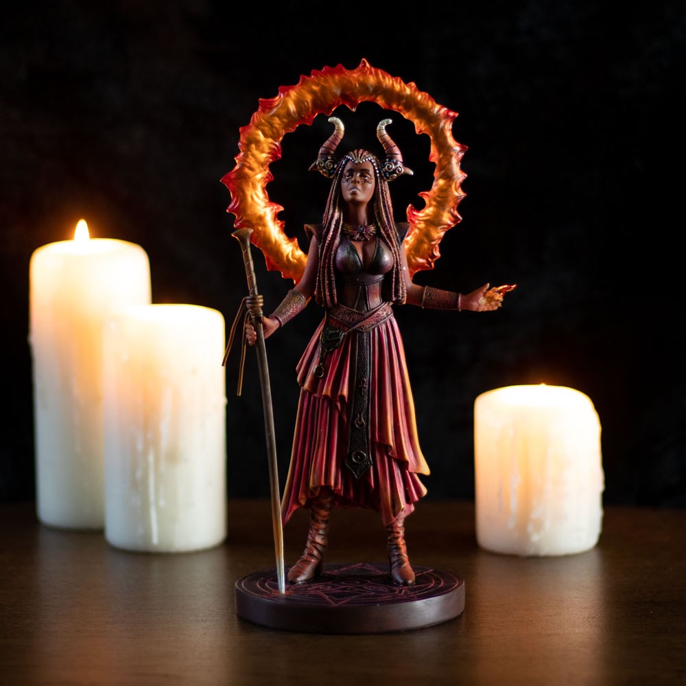 Fire Elemental Sorceress Figurine by Anne Stoke
