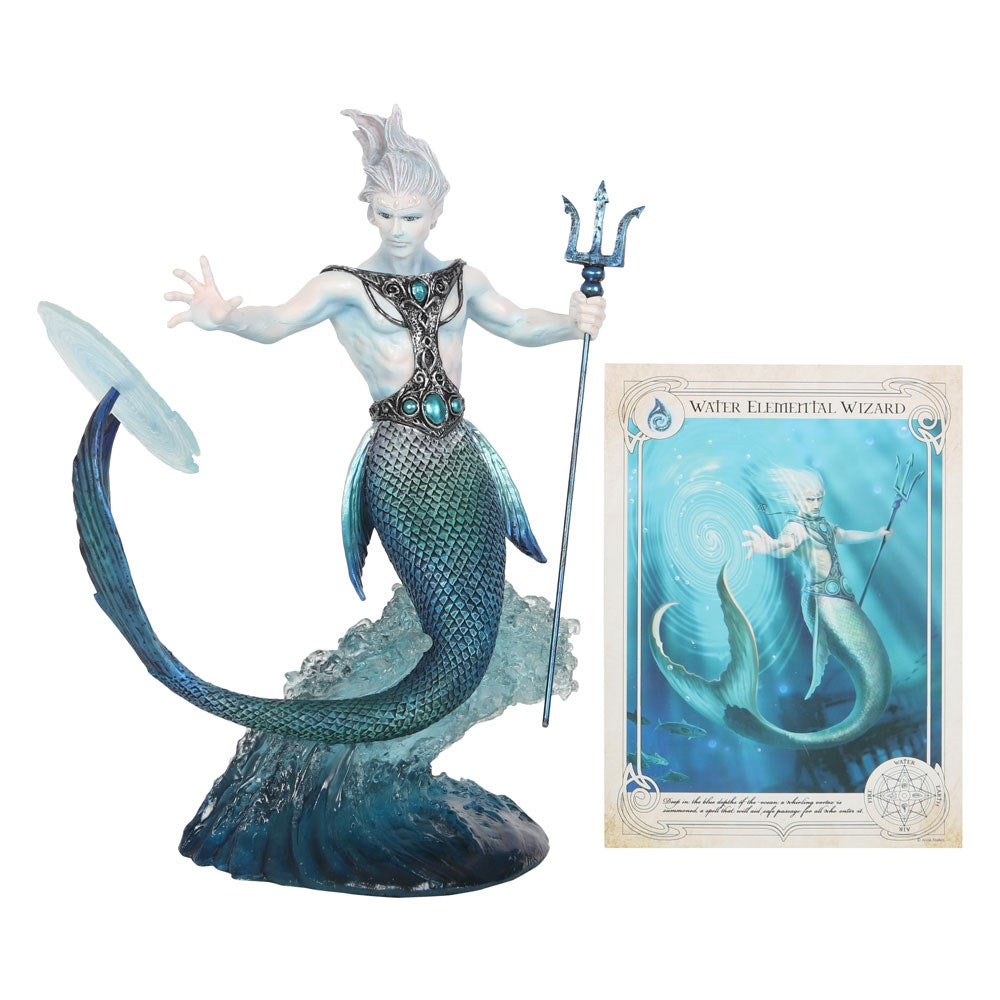 Water Elemental Wizard Figurine by Anne Stoke