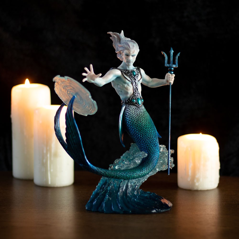 Water Elemental Wizard Figurine by Anne Stoke