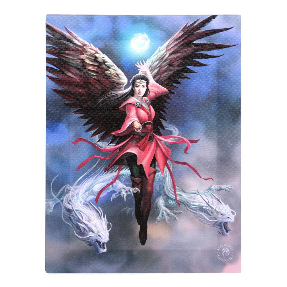 19X25CM Air Element Sorceress Canvas Plaque By Anne Stokes