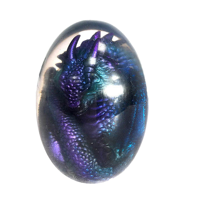 Luminous Lava Dragon Egg and Rock Base