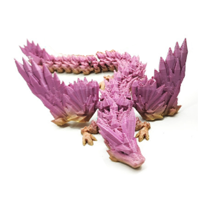3D Laser Printed Crystal Winged Dragon 20cm