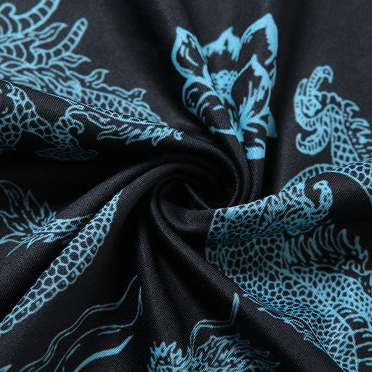 Chinese Dragon and Lotus Flower Party Dress