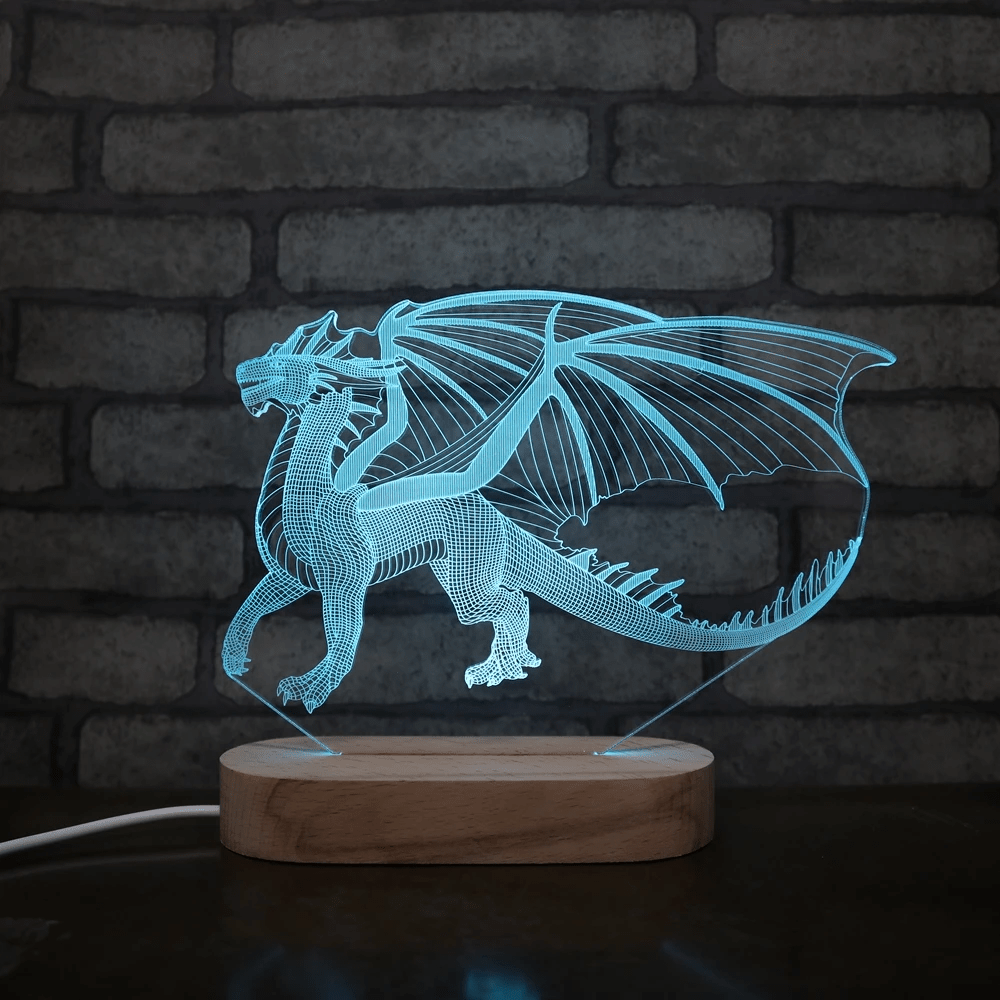 Acrylic Dragon Remote Control Night Light