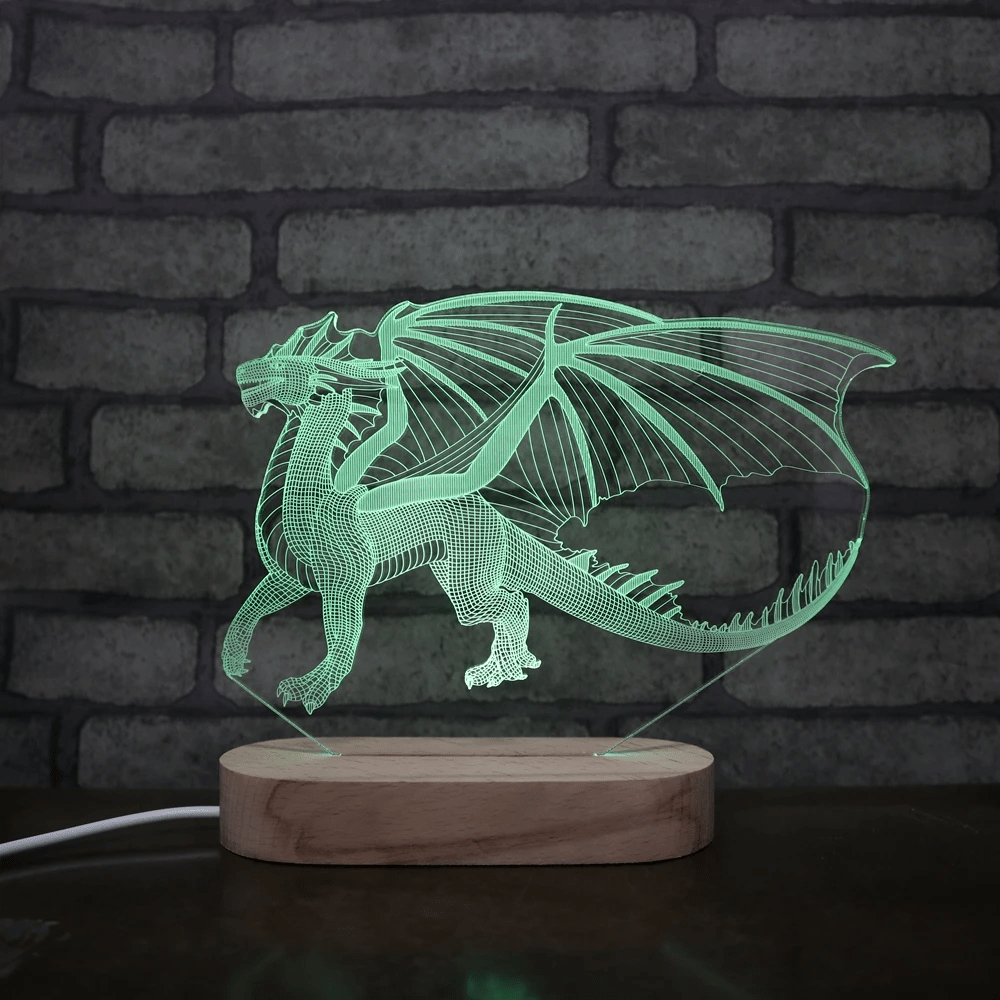 Acrylic Dragon Remote Control Night Light