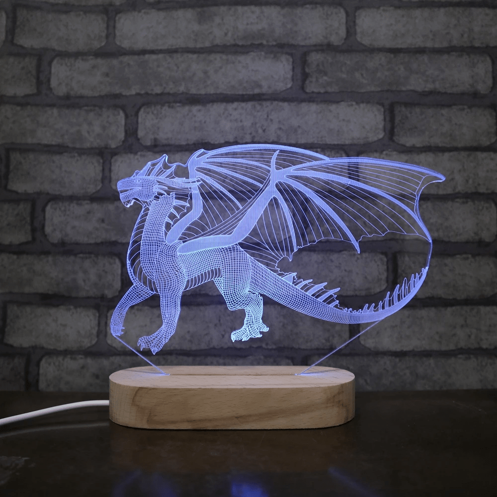 Acrylic Dragon Remote Control Night Light