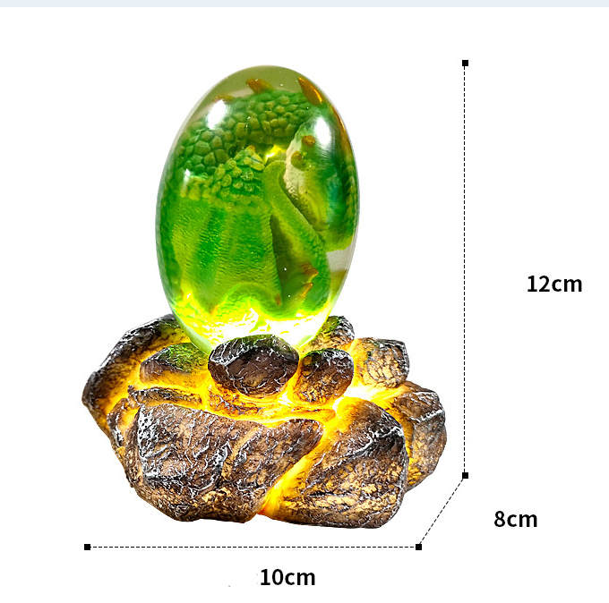Luminous Lava Dragon Egg and Rock Base