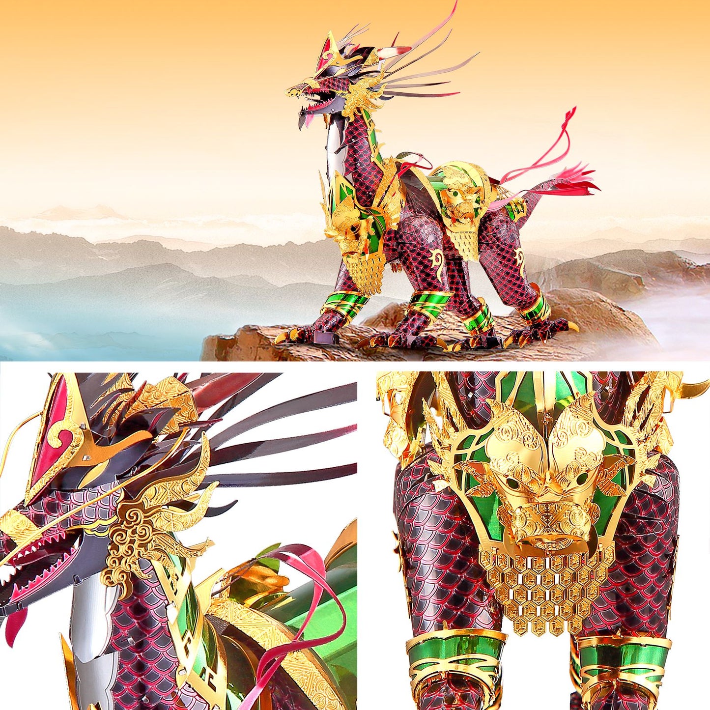 Auspicious Kirin Dragon 3D Metal Jigsaw Puzzle