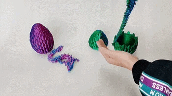 Laser 3D Printed Dragon & Egg