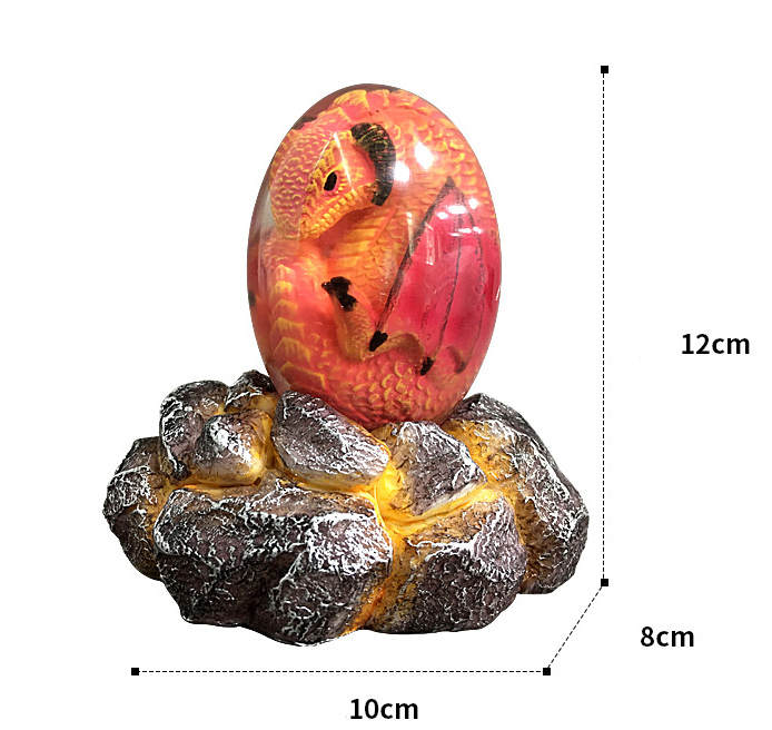 Luminous Lava Dragon Egg and Rock Base