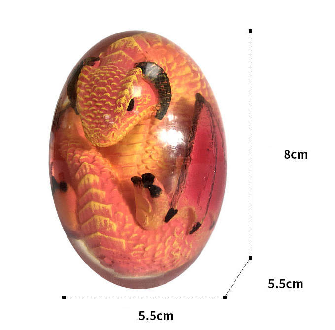 Luminous Lava Dragon Egg and Rock Base
