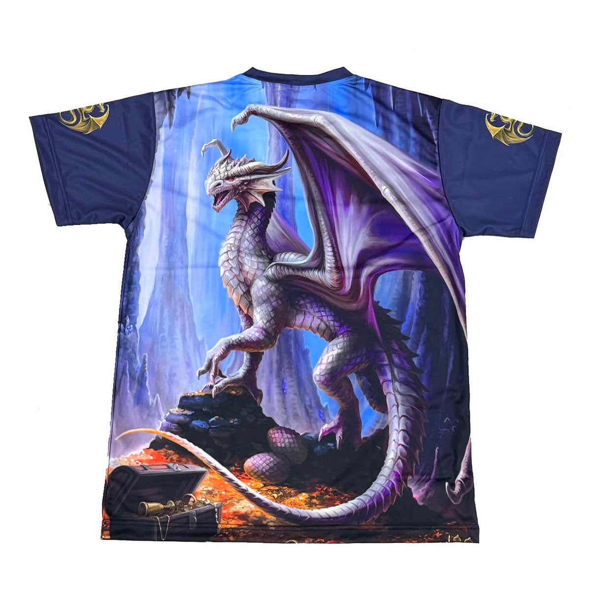 Treasure Trove Dragon T-shirt Back by Anne Stokes