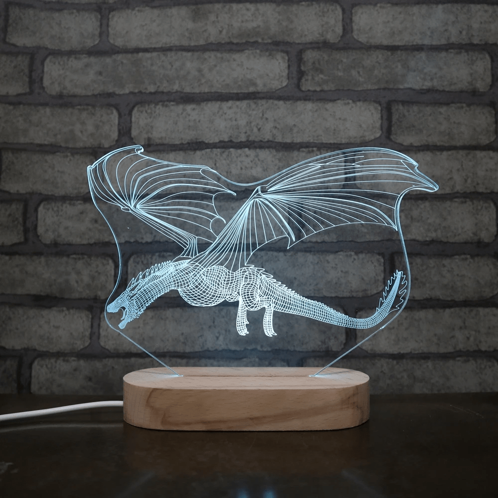 Acrylic Wyvern Dragon Remote Control Night Light