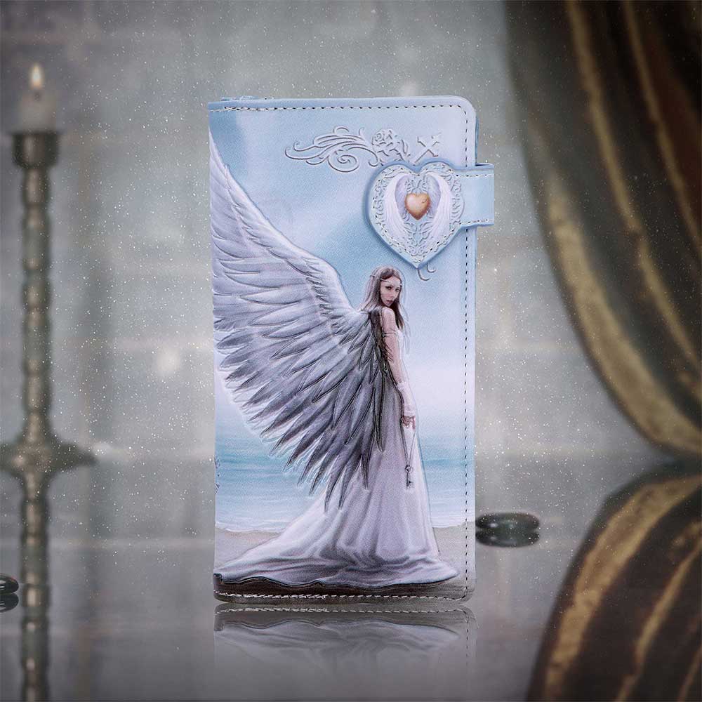 Spirit Guide angel purse by Anne Stokes fantasy wallet display