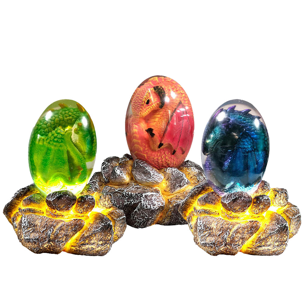 Luminous Lava Dragon Egg and Rock Base