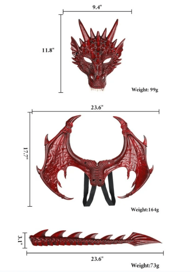 High-Quality Dragon Wings Costume