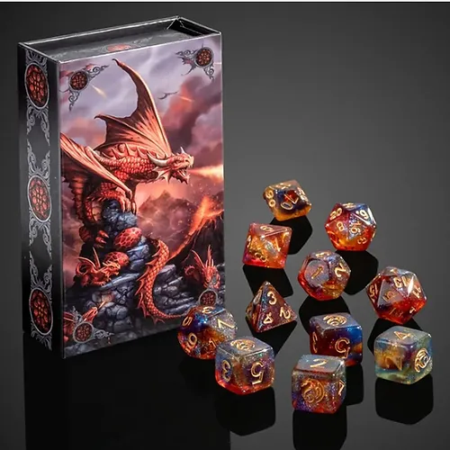 Fire Dragon Dice Set - Anne Stokes