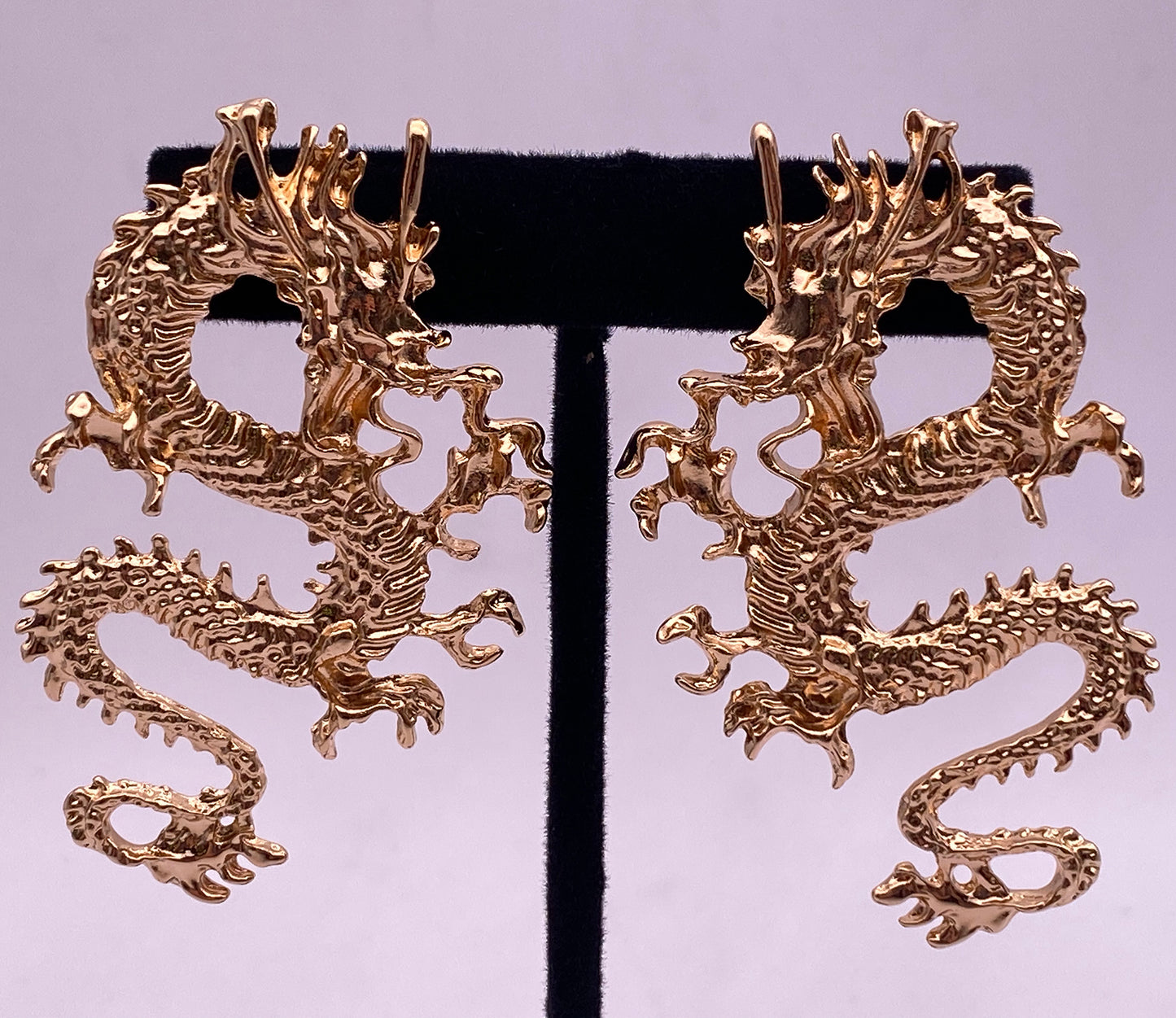 Chinese Dragon Serpent Earrings