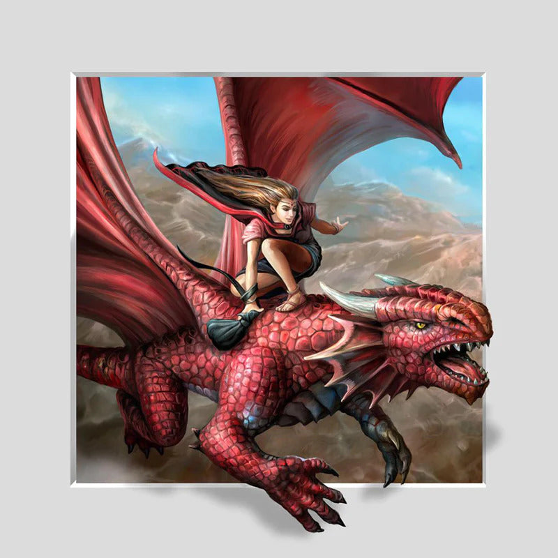 Anne Stokes Sky Surfer 40cm x 40cm 3D Lenticular Print