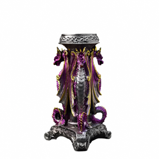 Triple Dragon Figurine Tea Light Candle Holder