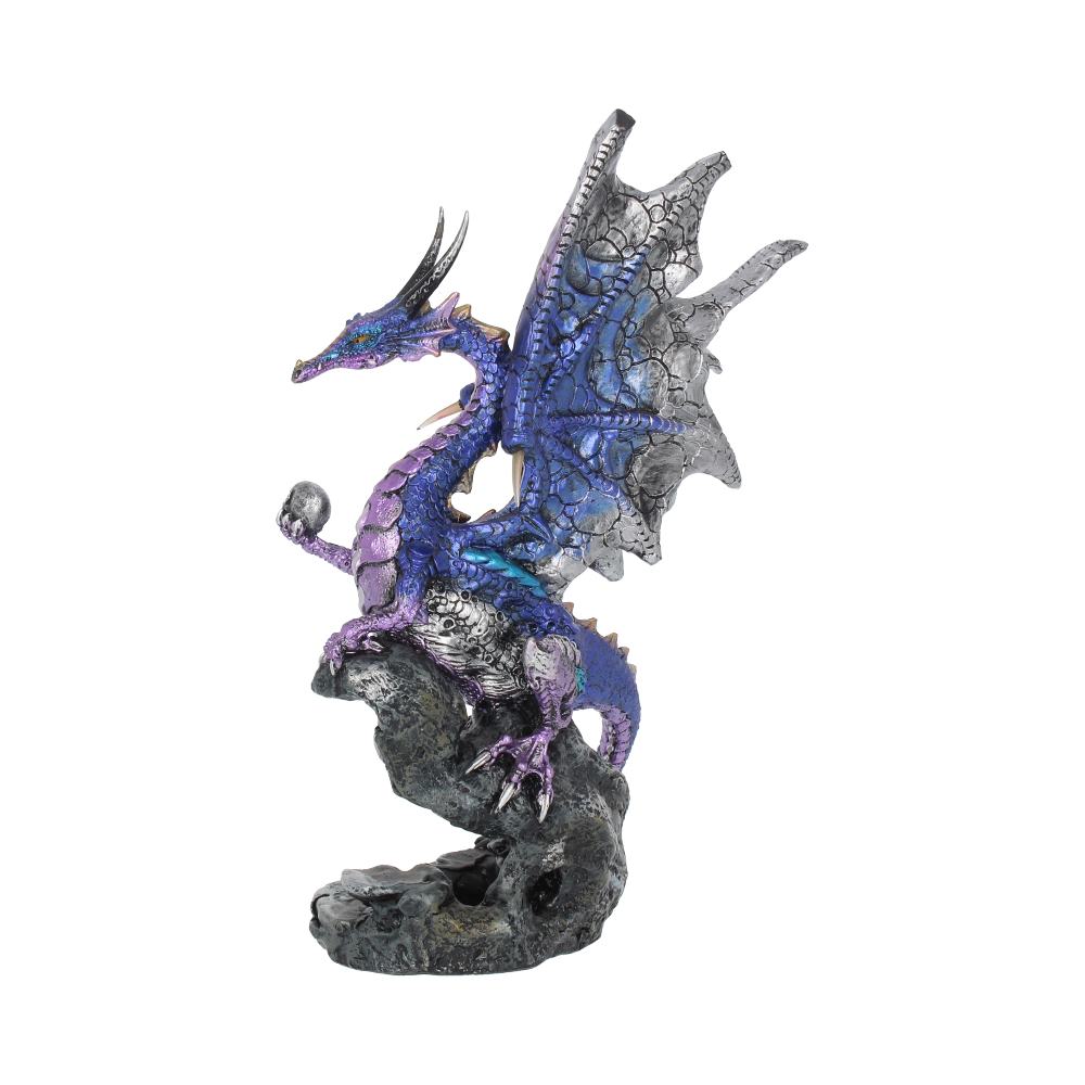 Overseer Blue Silver Dragon Figurine