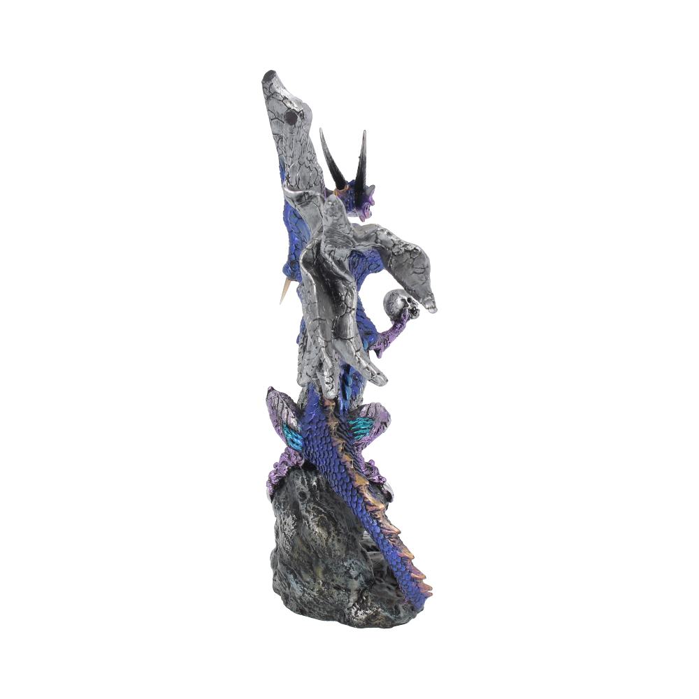 Overseer Blue Silver Dragon Figurine