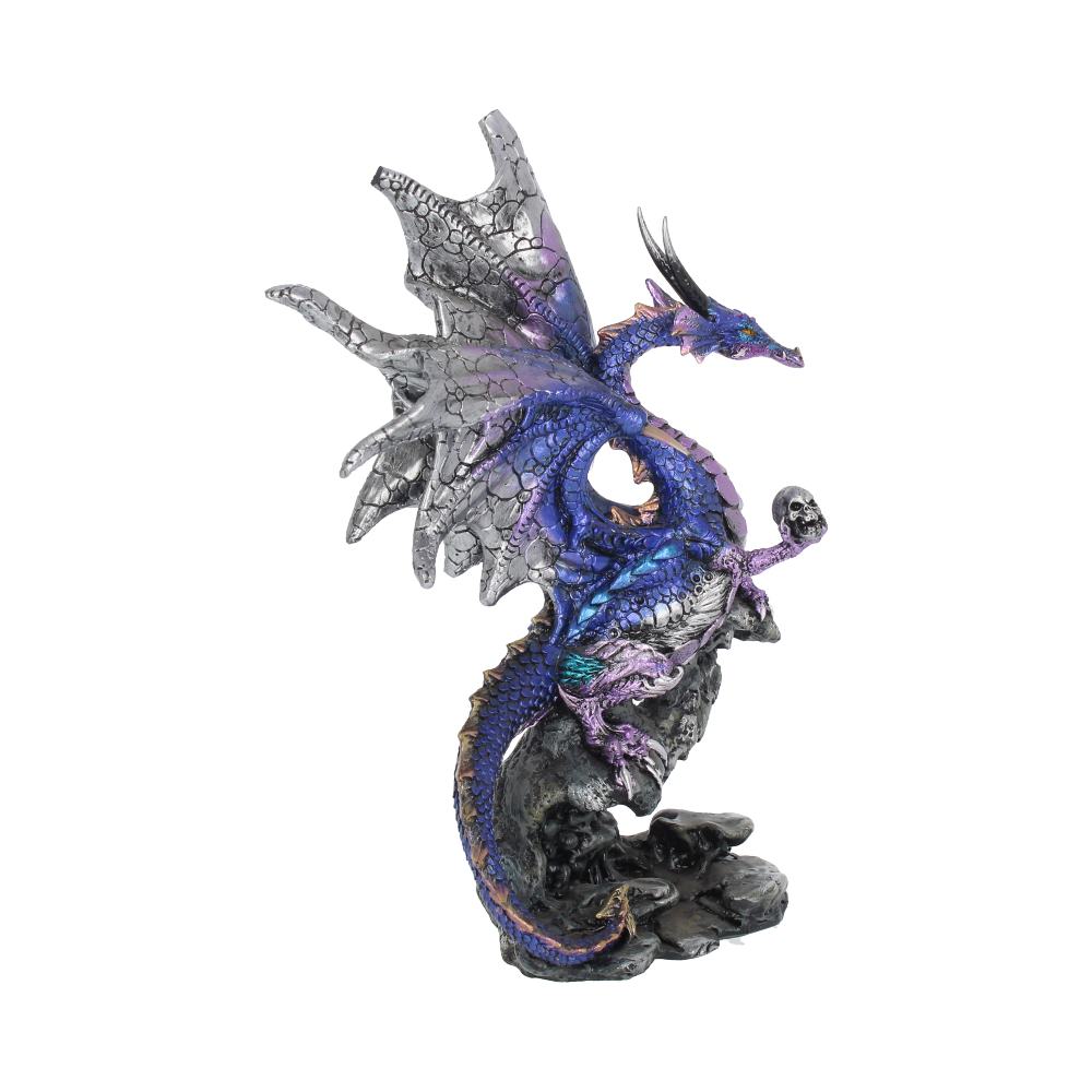 Overseer Blue Silver Dragon Figurine