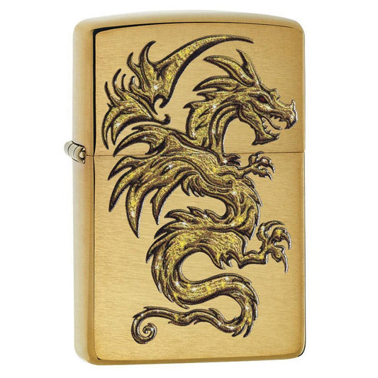 Gold Dragon Tribal Design Zippo Lighter