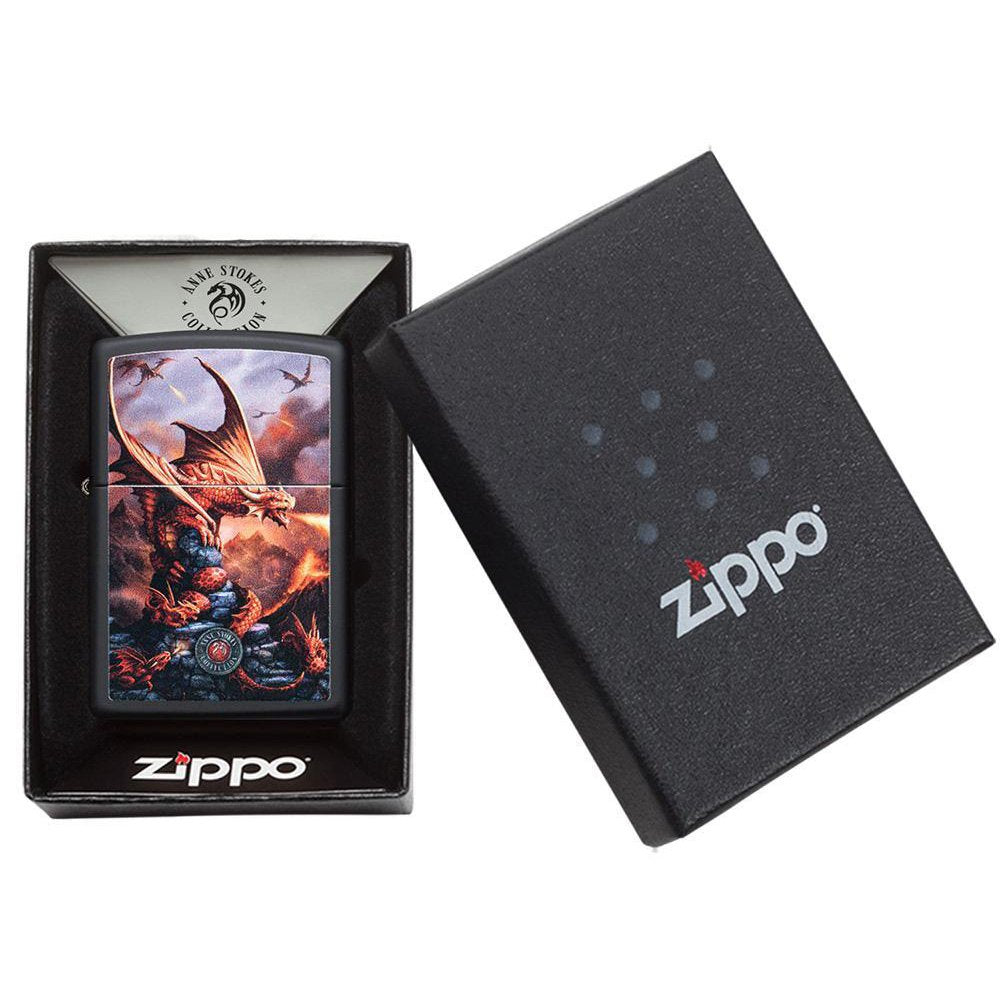Fire Dragon Zippo Lighter by Anne Stokes
