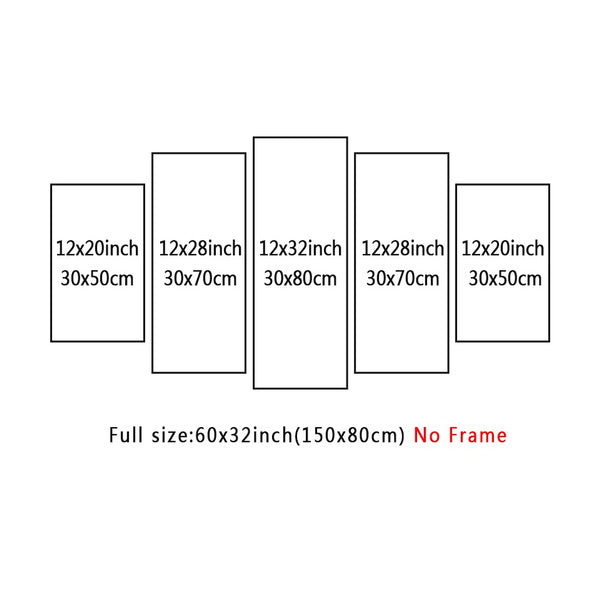 Abstract 5 Panel Dragon