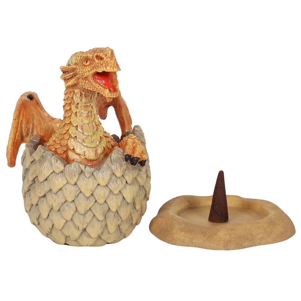Yellow Hatchling Dragon Incense Burner by Anne Stokes