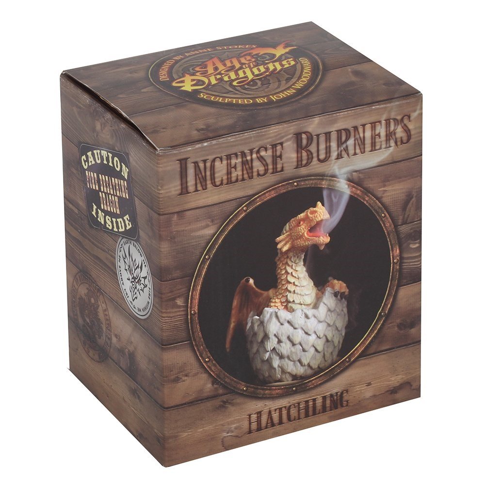 Yellow Hatchling Dragon Incense Burner by Anne Stokes