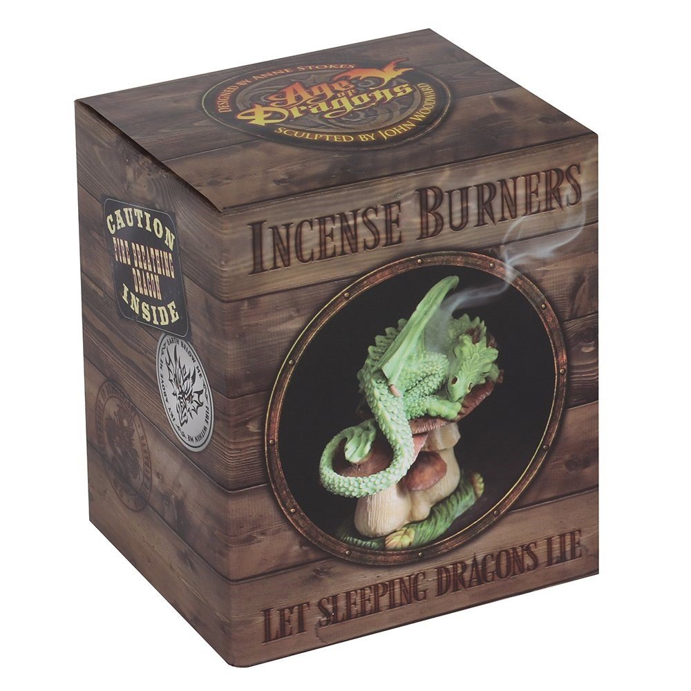 Green Dragon Incense Burner by Anne Stokes