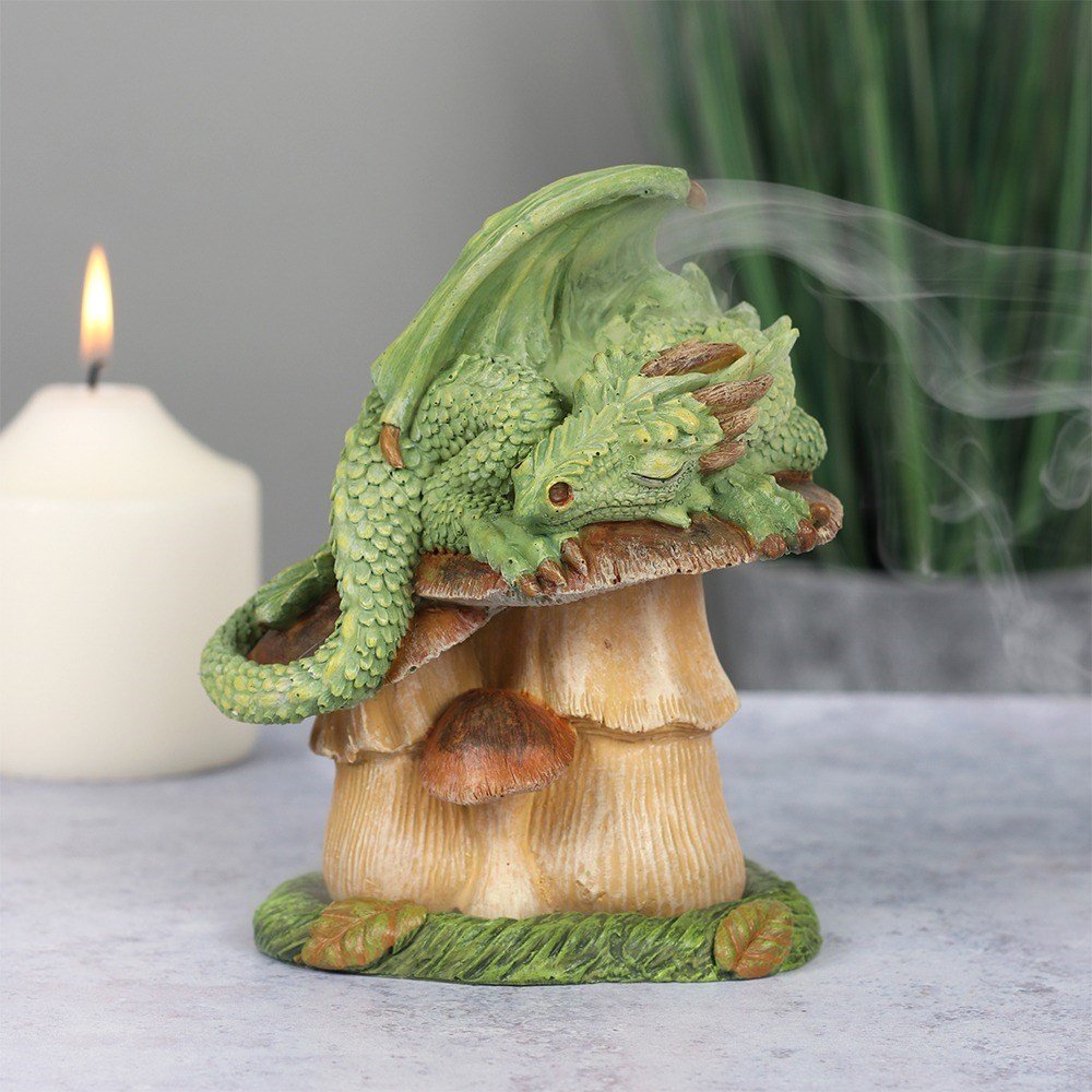 Green Dragon Incense Burner by Anne Stokes