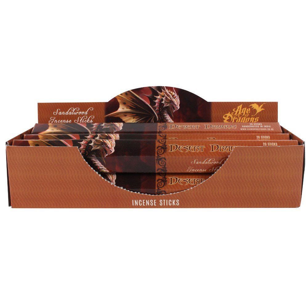 20 Pack Anne Stokes Desert Dragon Sandalwood Incense Sticks