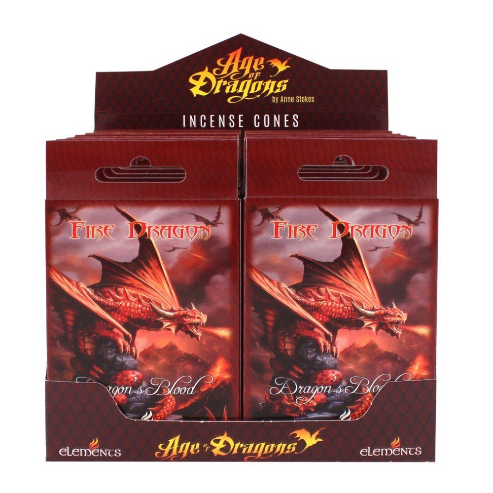 Fire Dragon Incense Cones by Anne Stokes - 15 cones.