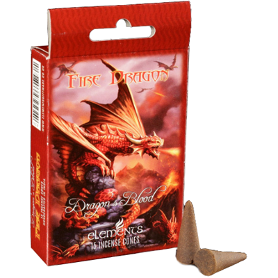 Fire Dragon Incense Cones by Anne Stokes - 15 cones.