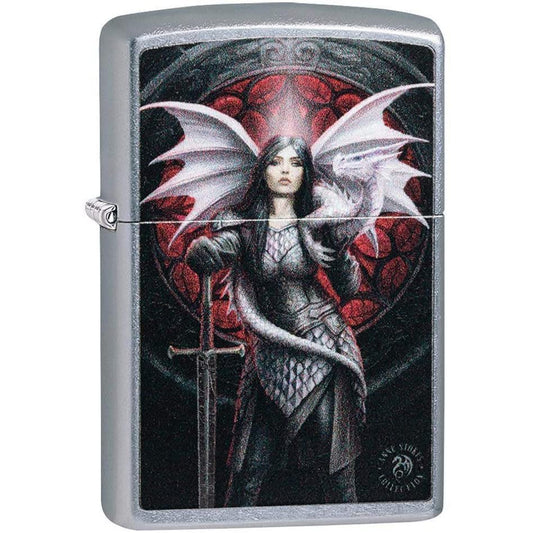 Valour Dragon Warrior Zippo Lighter by Anne Stokes