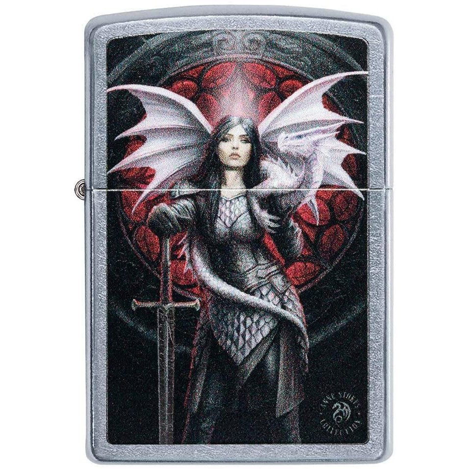 Valour Dragon Warrior Zippo Lighter by Anne Stokes
