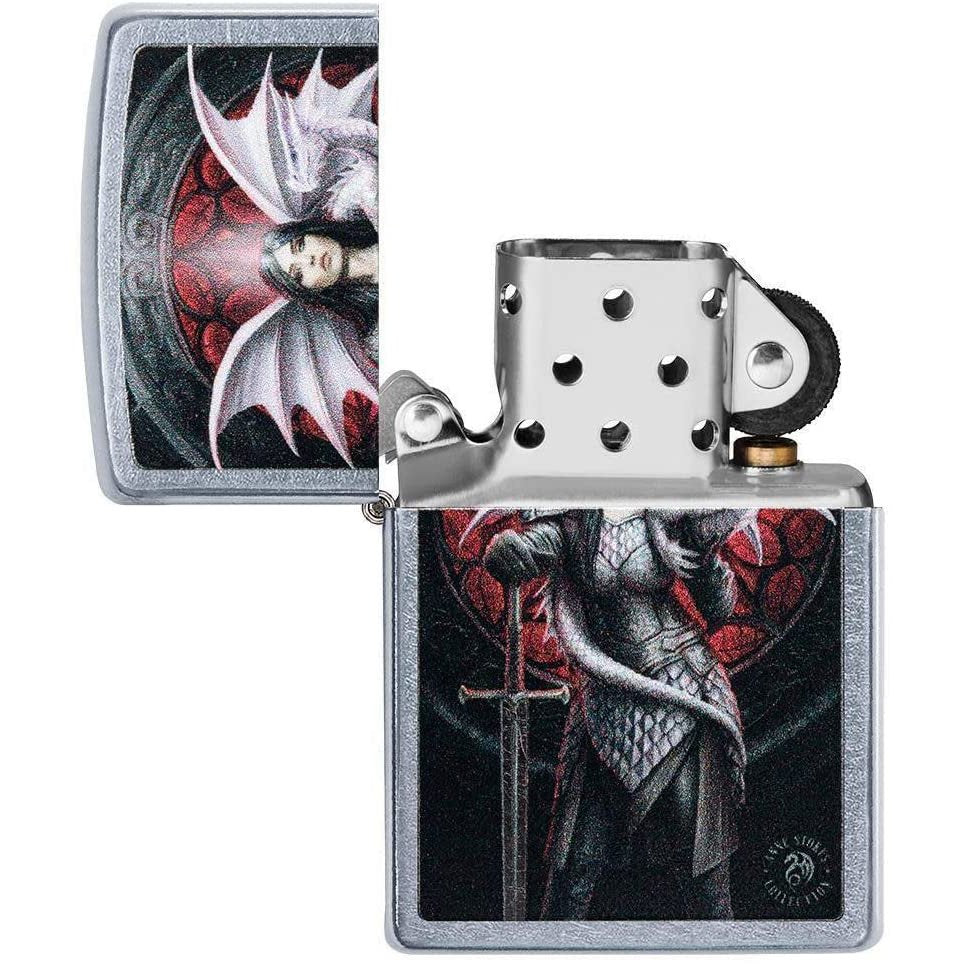 Valour Dragon Warrior Zippo Lighter by Anne Stokes